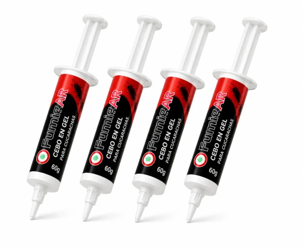 Jeringa Gel Mata Cucarachas Veneno Insecticida x240grs - 4 unidades