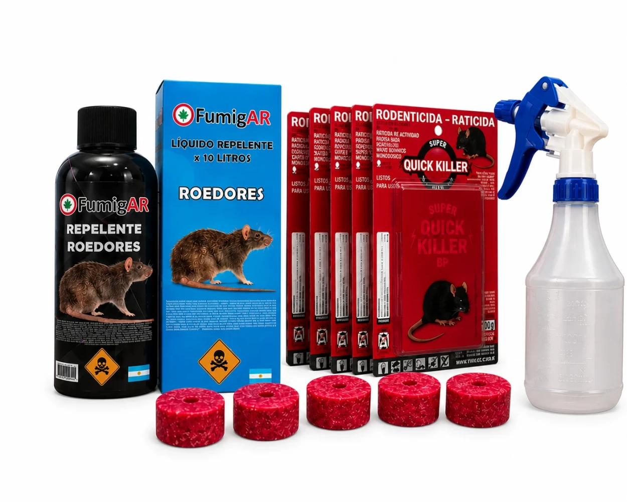 Veneno Para Ratas Potente Cebo Mata X 500 Grs + Repelente.