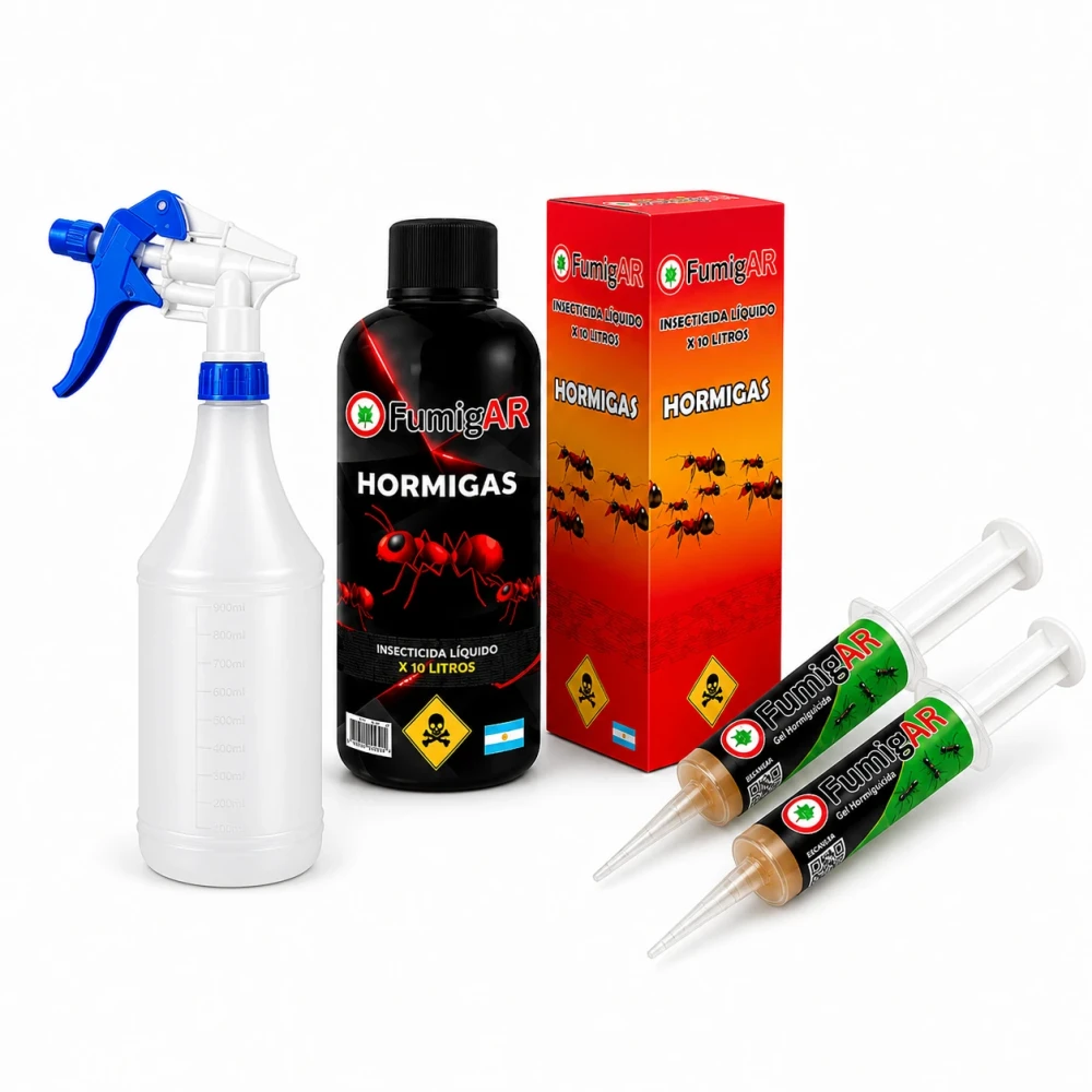 Kit Insecticida Veneno Mata Hormigas X10l + 2 Jeringas Gel