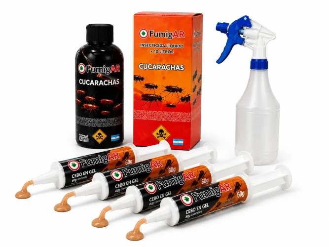 Kit Venenos Insecticidas Mata Cucarachas Gel Liquido