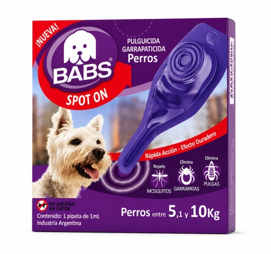 Babs Stop On Pulguicida Garrapaticida Mata Rápido Y Seguro - 5,1kg a 10kg