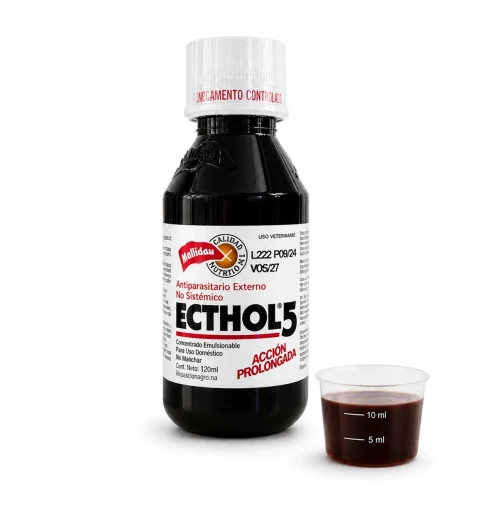 Ecthol 5 Concentrado Emulsionable 120 ml – Control de Pulgas y Garrapatas