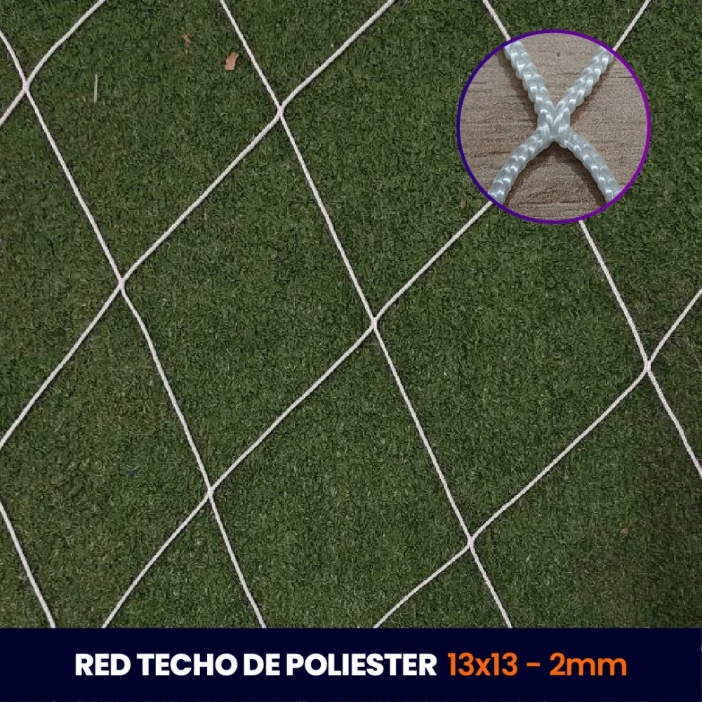 Red de Contención para Techo de Cancha de Fútbol – Rombo 13×13 cm – Hilo 2 mm