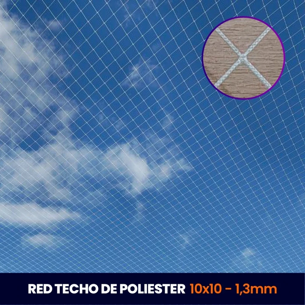 Red de Contención para Techo de Cancha de Fútbol – Rombo 10×10 cm – Hilo 1,3 mm