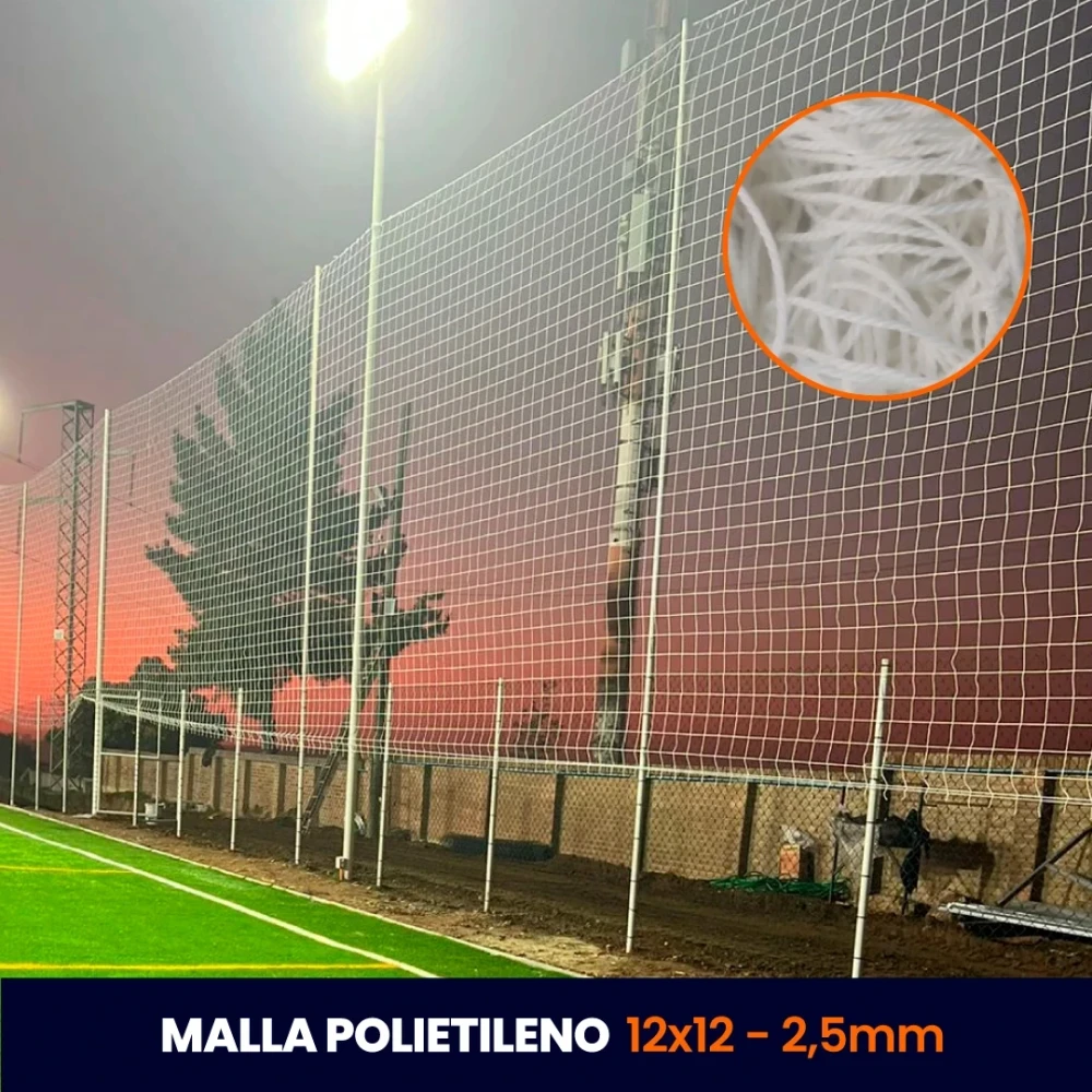 Red de Polietileno para Fútbol – Rombo 12×12 cm – Hilo 2,5 mm