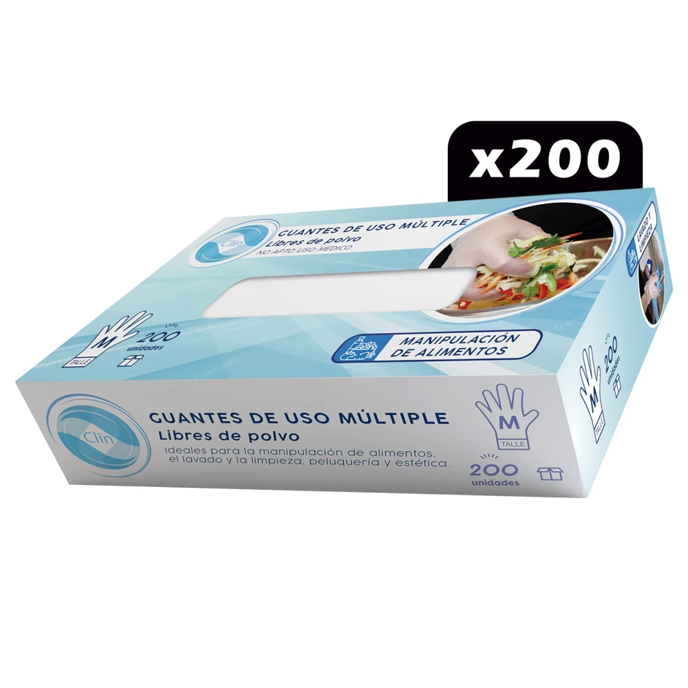 Guantes descartables TPE reforzados x200 unidades
