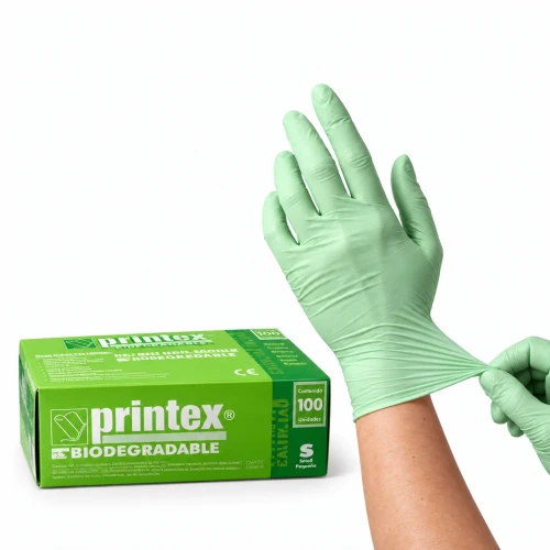 Guantes de Nitrilo Descartables Printex — Verde