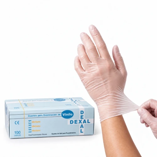 Guantes de Vinilo Descartables Dexal - Caja x100